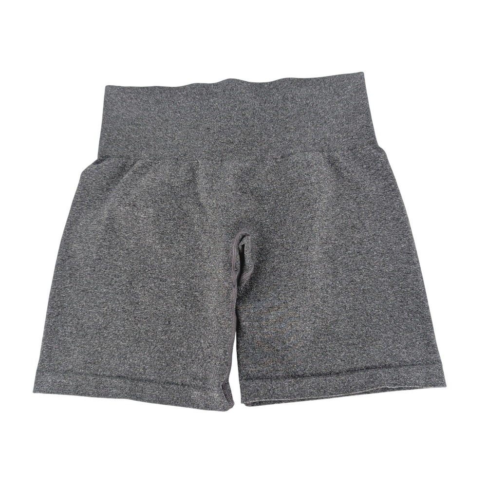 NVGTN Seamless Biker Shorts Womens S Charcoal Gray High Waist Workout Gym Yoga